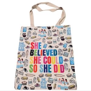 She Believed She Could So She Did Canvas Tote Bag